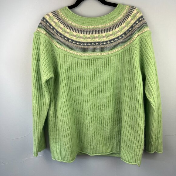 Sundance Lambs Wool Angora Blend Fair Isle Nordic Scandinavian Sweater Size L - Picture 4 of 4